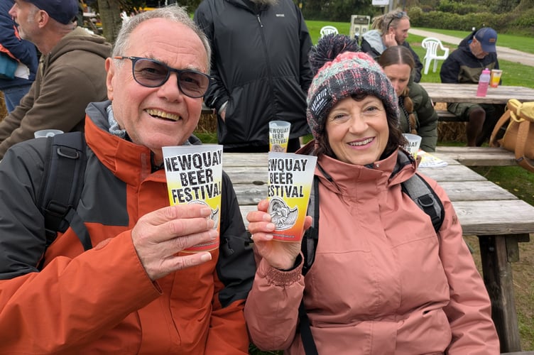Andrea Kossmann and Bernd Schauer from Germanty enjoing the beer festival (Picture: Warren Wilkins)