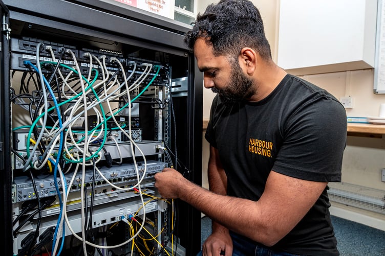 Atif Haroon at work for Harbour Housing in Cornwall.