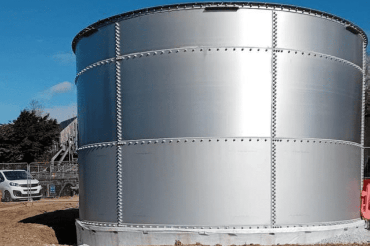The new storm tank at St Cleer Sewage Treatment Works has helped 