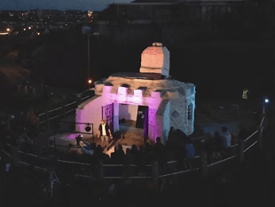 Performance poetry being staged at iconic landmark