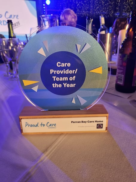 Perran Bay Care Home winner of the care provider/team of the year 
