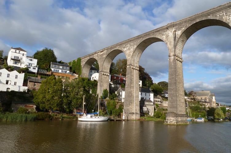 A view of the viaduct from the river at Calstock. (Picture: Andrew Townsend)
