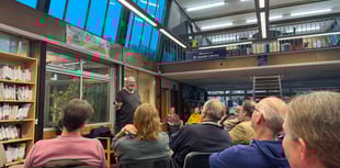 Best selling author gives talk at library