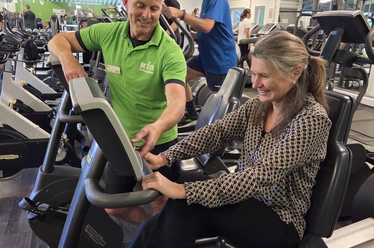 Jayne Kirkham MP at Truro Leisure Centre