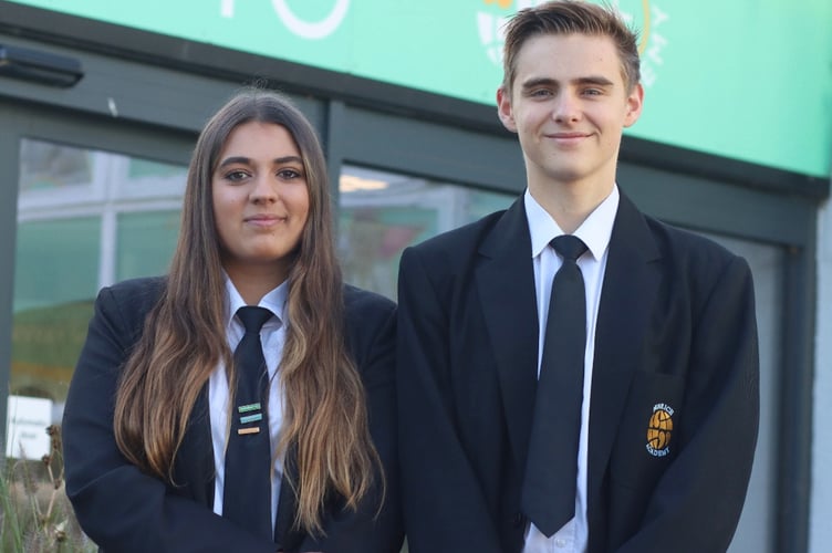 The new Penrice Academy head girl and head boy.