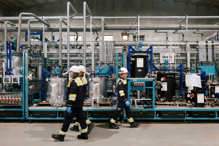 Inside the Trelavour demonstration plant, near St Dennis. (Picture: Ian Kingsnorth/Cornish Lithium).
