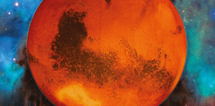 Otherworldly party beneath the red planet being staged