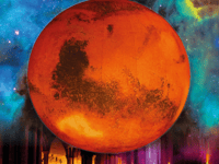 Otherworldly party beneath the red planet being staged
