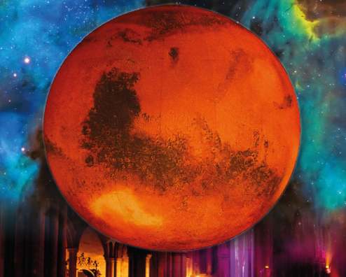 Otherworldly party beneath the red planet being staged