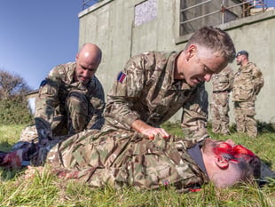 Personnel primed to go into combat 