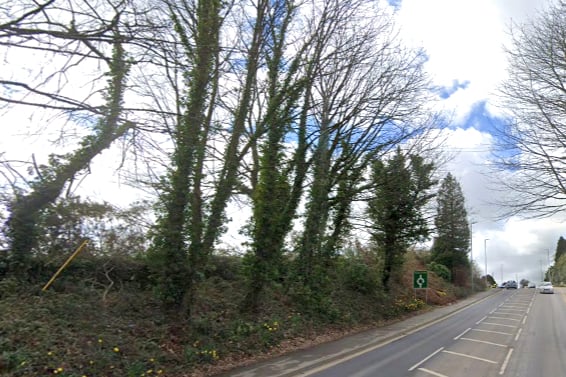 A planning application has been submitted for the development of a field off Truro Road in St Austell. (Picture: Google)