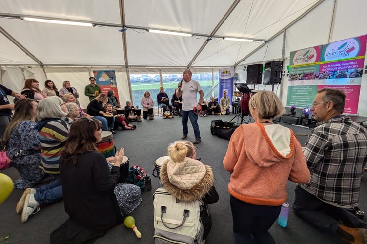An interactive workshop with Drums 4 Fun.