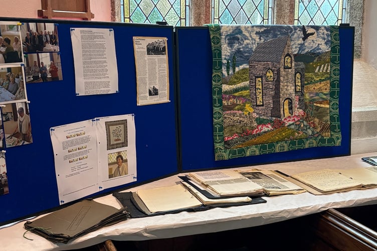 A display at the Tywardreath Through Time exhibition.