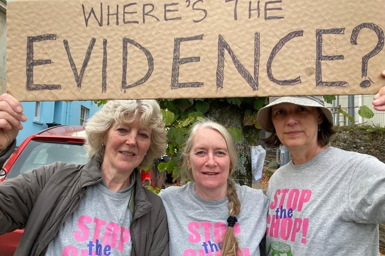 Stop the Chop protesters in Falmouth