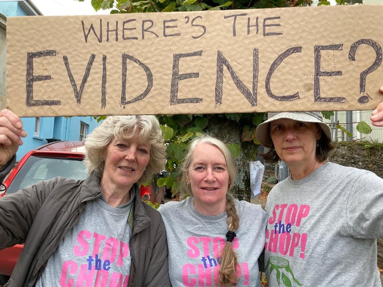 Stop the Chop protesters in Falmouth