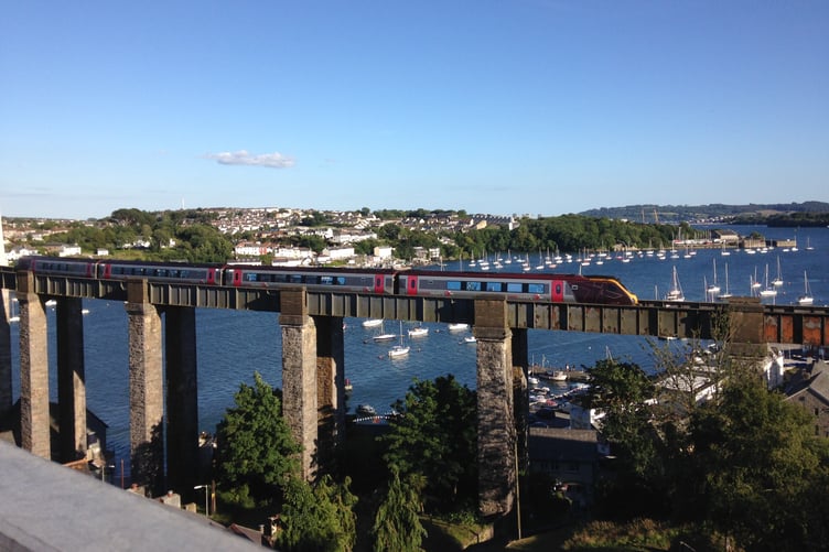 A train crossing the River Tamar at Saltash. (Picture: Andrew Townsend)