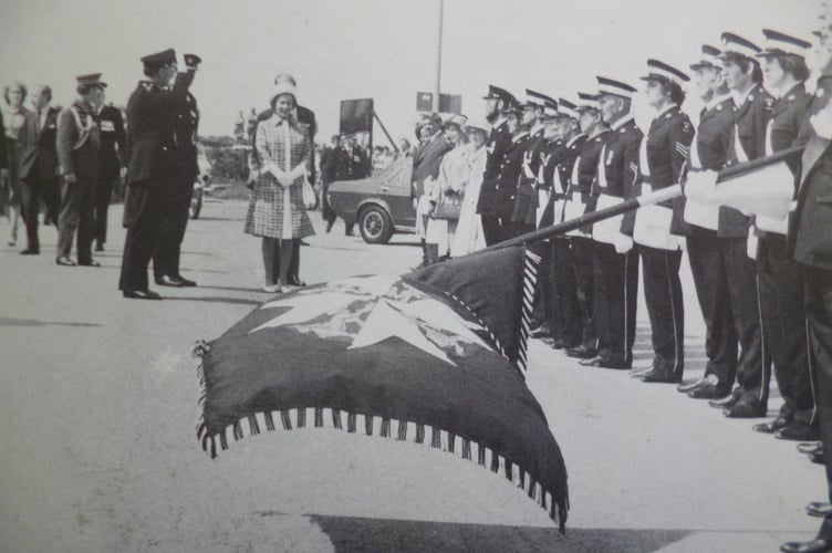 Barrie says of this photograph: “The St John Ambulance flag dips in salute at the visit of Queen Elizabeth II visit to the Royal Cornwall Showground at Wadebridge in 1977.”