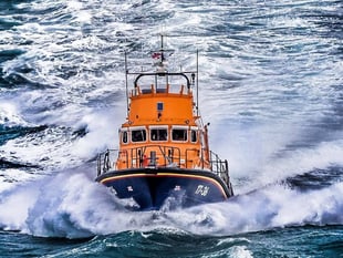 Penlee lifeboat assists stricken yacht with engine failure