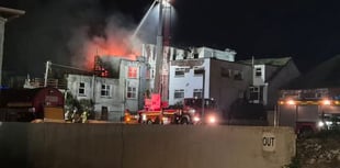 Fire crews battling blaze at derelict hotel