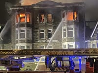 Eyewitnesses describe huge blaze at former hotel