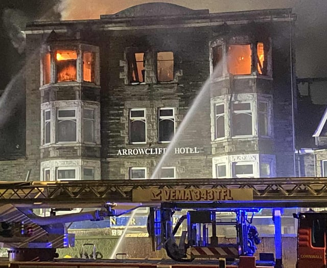 Eyewitnesses describe huge blaze at former hotel