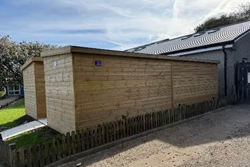 brand-new bike shed.