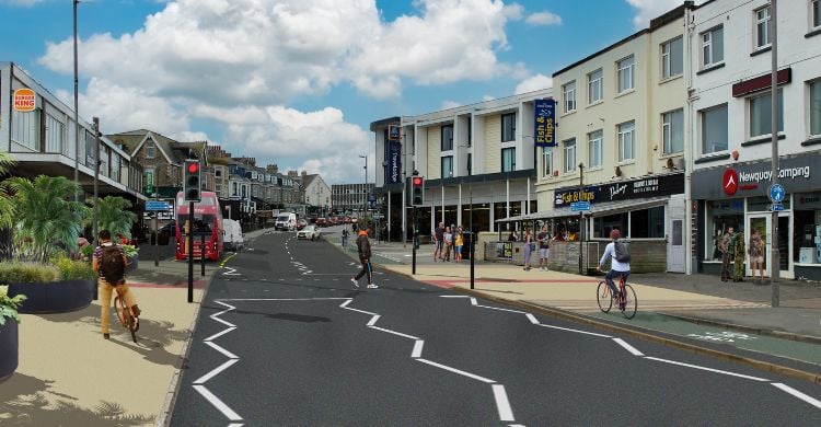 An artist’s impression of the Cliff Road plans (Picture: Cornwall Council)