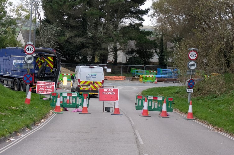 The Gannel Link Road has been closed while the works are being carried out (Picture: Warren Wilkins)