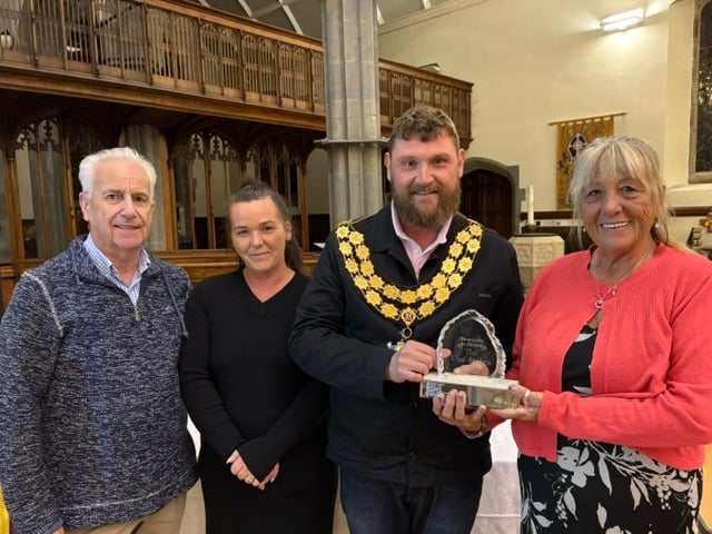 Cups and certificates were presented to residents and businesses who  won in various categories in the Newquay in Bloom competition