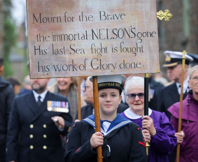 Village with historic links to Battle of Trafalgar honours Nelson 