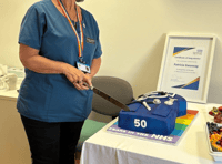 Trish celebrates 50 years of caring  