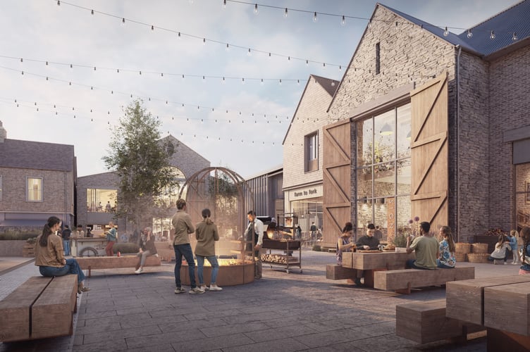 Market Street courtyard.