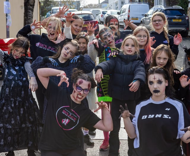 Thousands descend on Newquay for frightful Zombie Crawl
