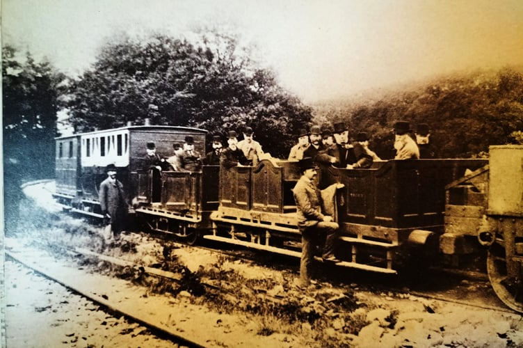 Barrie says of this picture: "Bodmin to Wadebridge Railway back in 1890. This could have been where the line from Bodmin General met up with the line from Bodmin North station."