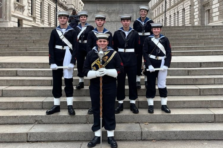 Cadets from Torpoint took part in the parade in London.