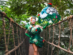 Drag artist showcases look inspired by Eden Project