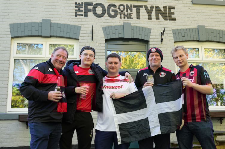 Truro City supporters at Gateshead.