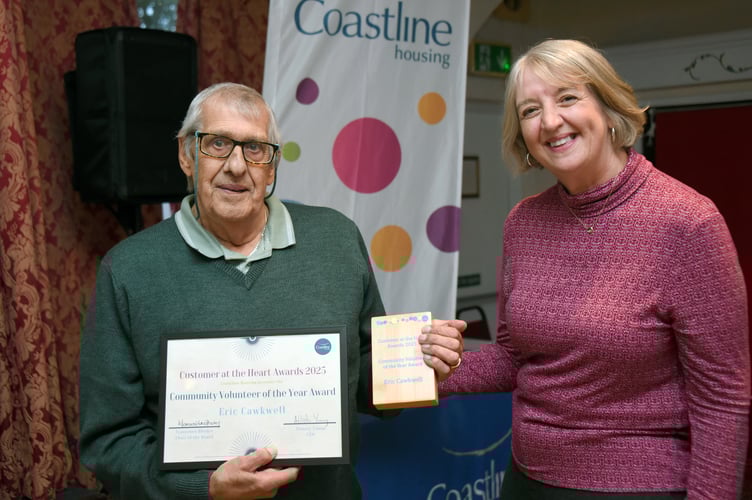 Eric Cawkwell, Communtiy Volunteer of the year award winner and FR.