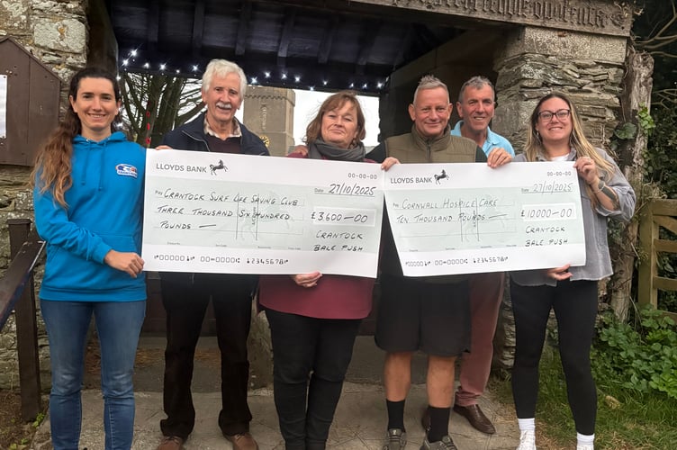photo call outside the Lychgate at St Carantoc Church.