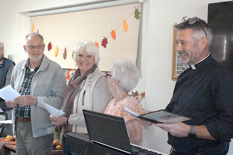 The Rev Tim Wilkinson played the keyboard for the services.