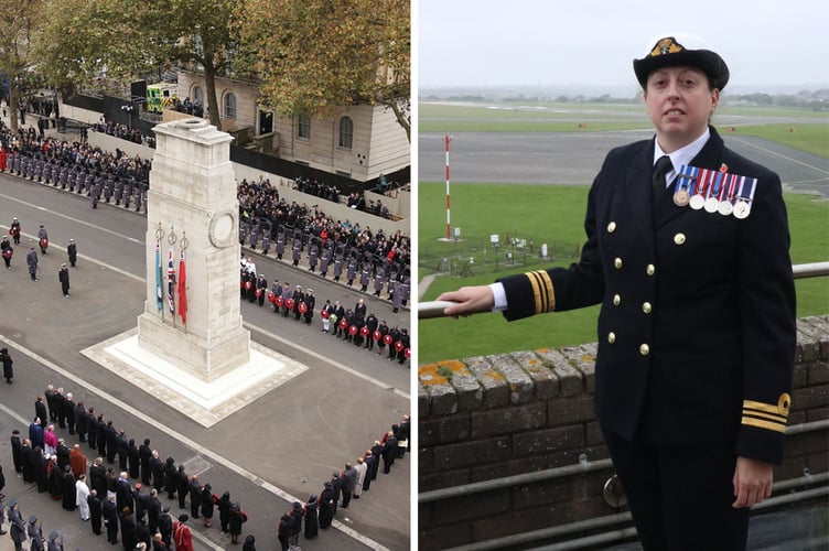 Officer from RNAS Culdrose to lead the Royal Navy guard at London remembrance service.