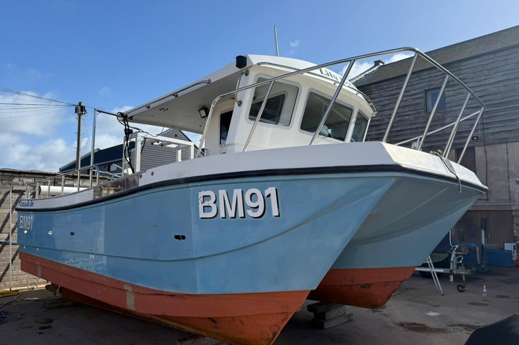 Catamaran seized during drug bust off the Cornish coast to go under the hammer.