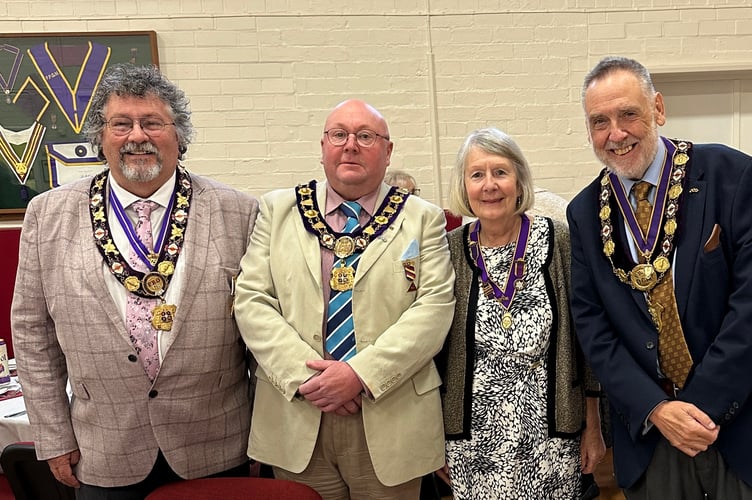 Oddfellows from the Plymouth & Truro District at Burton lunch.