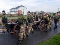 RAF St Mawgan contingent welcomes charity challenge