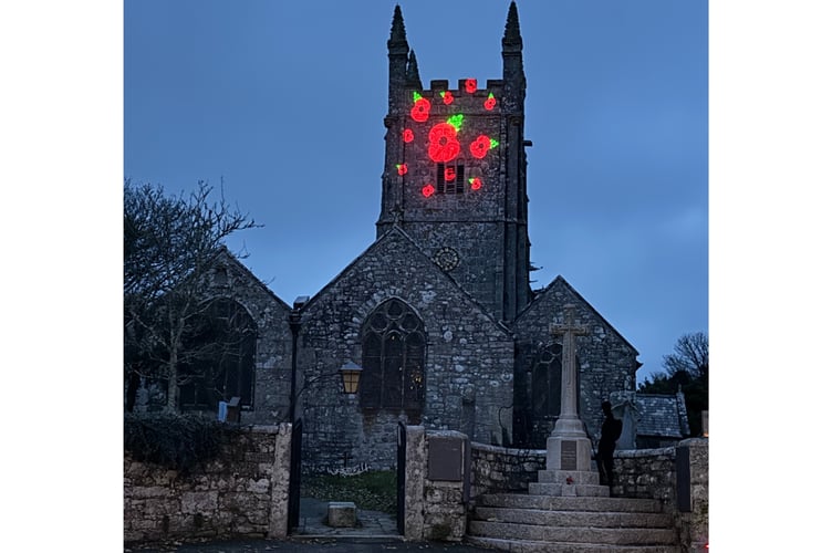 Poppies return to Stithians Church for two weeks of Remembrance.