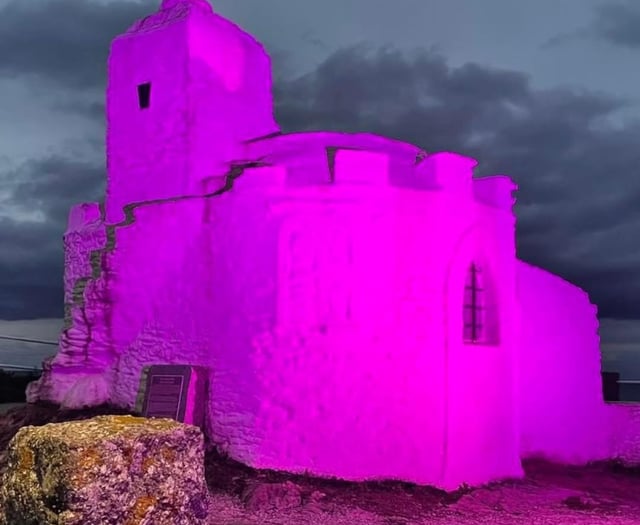 Iconic building will glow purple 