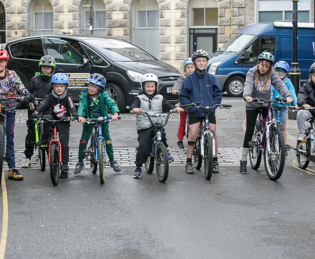 Annual children's bike race in Camborne is a big success