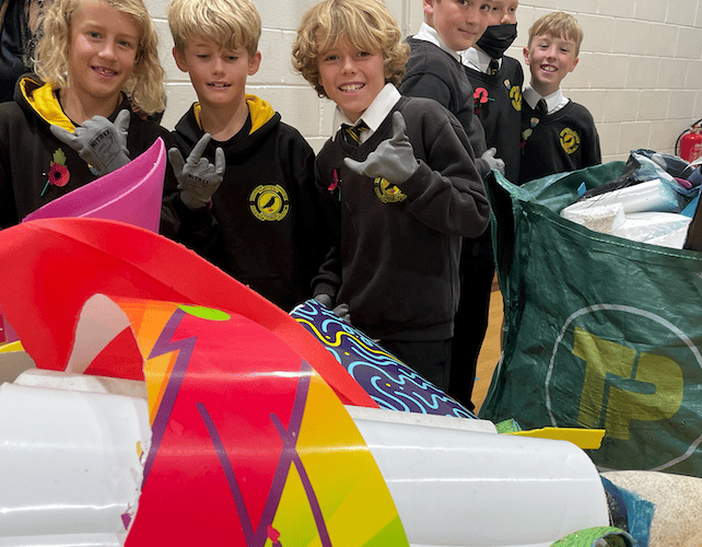 The bodyboards were stripped down to their component parts for safe recycling (Picture: Warren Wilkins)