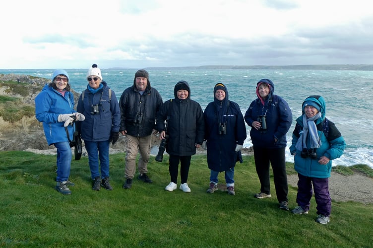 Participants of the birdwatching trip (L-R) Sheila Harper, Gill Tembo, Rob Nicholls, Rowena Castillo-Nicholls, Anna Worden, Elaine Drury, Lynn Tricker and Jo Thomas