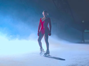 Dazzling display of ice-skating at the Eden Project